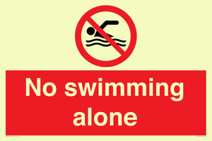 No swimming alone